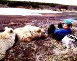 Maureen and the cubs resting