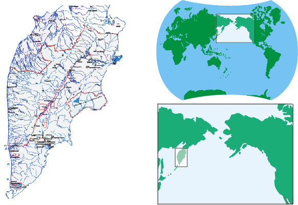 Kambalnoe is near the Southern tip of the peninsula